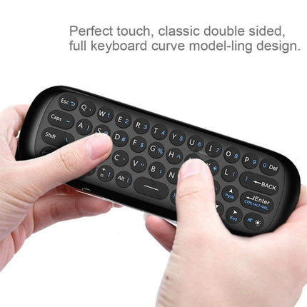 W1 Wireless QWERTY 57-Keys Keyboard 2.4G Air Mouse Remote Controller with LED Indicator for Android TV Box, Mini PC, Smart TV, Projector, HTPC, All-in-one PC / TV-garmade.com
