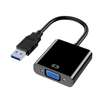 HW-1501 USB to VGA HD Video Converter (Black)-garmade.com