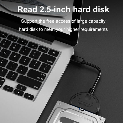 TC44 USB-C / Type-C to SATA Hard Disk Drive Converter for 2.5 inch Solid State and Mechanical Hard Drives (Black)-garmade.com