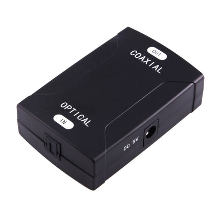 Optical Toslink Input to Coaxial RCA Output Digital Audio Converter Adapter(Black)-garmade.com
