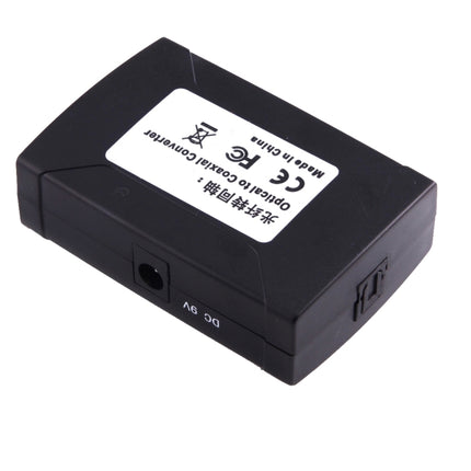 Optical Toslink Input to Coaxial RCA Output Digital Audio Converter Adapter(Black)-garmade.com