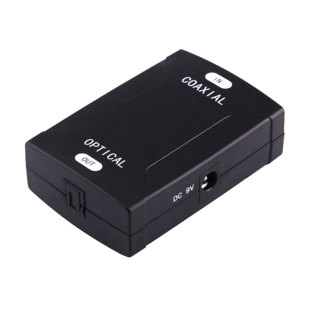 Coaxial RCA Input to Optical Toslink Output Digital Audio Converter Adapter(Black)-garmade.com