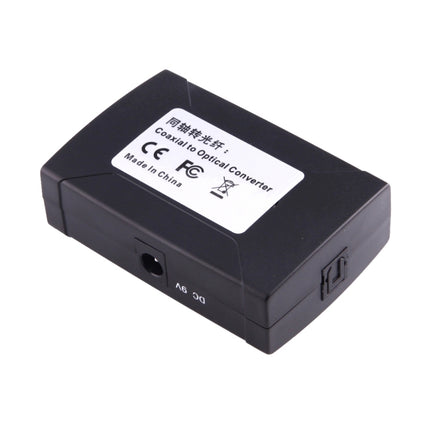 Coaxial RCA Input to Optical Toslink Output Digital Audio Converter Adapter(Black)-garmade.com
