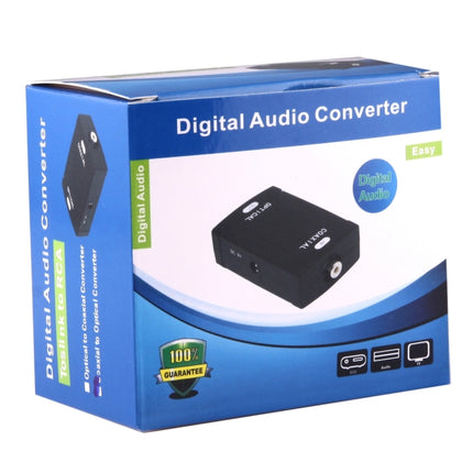 Coaxial RCA Input to Optical Toslink Output Digital Audio Converter Adapter(Black)-garmade.com