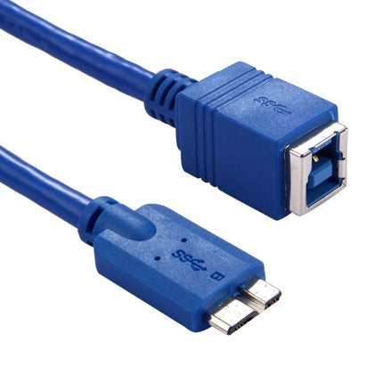 30cm USB 3.0 B Female to Micro B Male Connector Adapter Cable for Printer / Hard Disk(Blue)-garmade.com