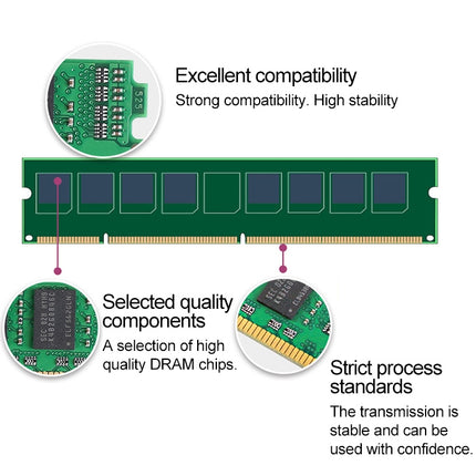 JingHai 1.5V DDR3 1333 / 1600MHz 4GB Memory RAM Module for Desktop PC-garmade.com