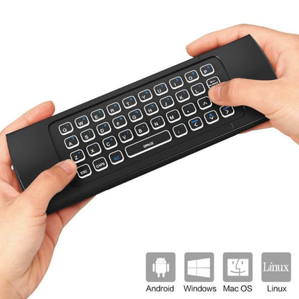 MX3-L Voice with Backlight 2.4GHz Fly Air Mouse Wireless Keyboard Remote Control-garmade.com