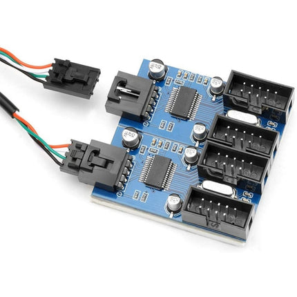 Rocketek HC427 9 Pin USB2.0 HUB Adapter One-to-Four Splitter Circuit Board-garmade.com