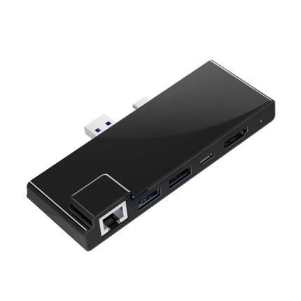 Rocketek SH869 100M RJ45 + HDMI + USB 3.0 x 2 + Type-C x 2 HUB Adapter-garmade.com