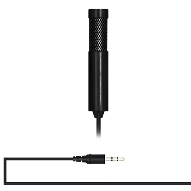 Yanmai SF555 Mini Professional 3.5mm Jack Studio Stereo Condenser Recording Microphone, Cable Length: 1.5m, Compatible with PC and Mac for Live Broadcast Show, KTV, etc.(Black)-garmade.com