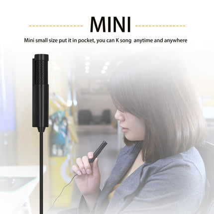 Yanmai SF555 Mini Professional 3.5mm Jack Studio Stereo Condenser Recording Microphone, Cable Length: 1.5m, Compatible with PC and Mac for Live Broadcast Show, KTV, etc.(Black)-garmade.com