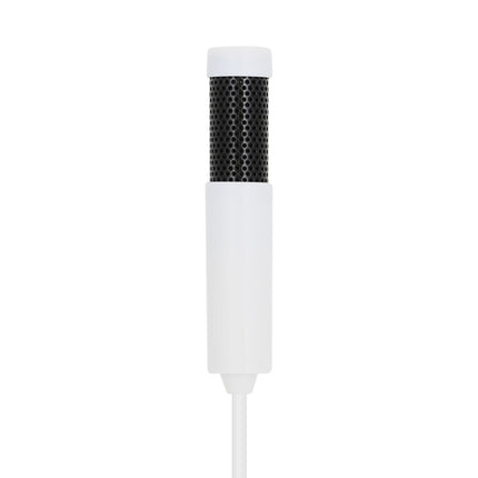 Yanmai SF555 Mini Professional 3.5mm Jack Studio Stereo Condenser Recording Microphone, Cable Length: 1.5m, Compatible with PC and Mac for Live Broadcast Show, KTV, etc.(White)-garmade.com
