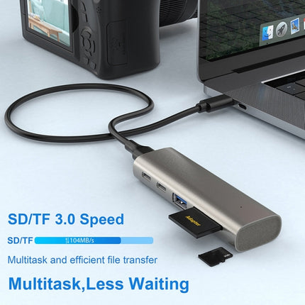 Rocketek HC463 USB3.1 Gen2 to Type-C 3.1 + USB 3.1 + SD / TF 6 in 1 HUB Adapter-garmade.com