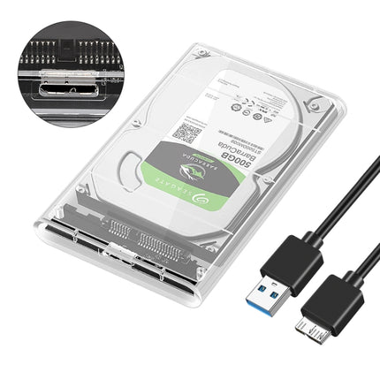 SATA3 to USB Mobile Hard Disk Box Hard Drive Enclosure(Transparent)-garmade.com