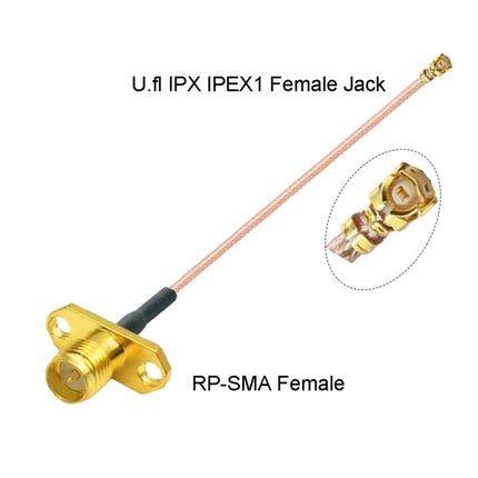 IPX Female to RP-SMA Female RG178 Adapter Cable, Length: 15cm-garmade.com