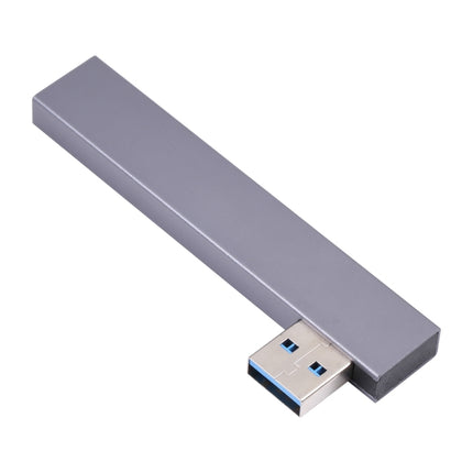 889R USB Male to Dual USB 2.0+USB 3.0 Female Adapter(Silver)-garmade.com