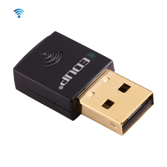 EDUP EP-AC1619 Mini Wireless USB 600Mbps 2.4G / 5.8Ghz 150M+433M Dual Band WiFi Network Card for Nootbook / Laptop / PC(Black)-garmade.com
