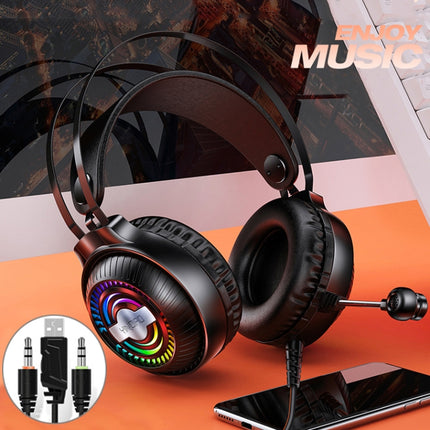 YINDIAO Q4 Head-mounted Wired Gaming Headset with Microphone, Version: Dual 3.5mm + USB(Black)-garmade.com