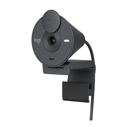 Logitech Brio 300 2MP 1080P Full HD IP Camera with Noise Reduction Microphone (Black)-garmade.com