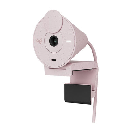 Logitech Brio 300 2MP 1080P Full HD IP Camera with Noise Reduction Microphone (Pink)-garmade.com
