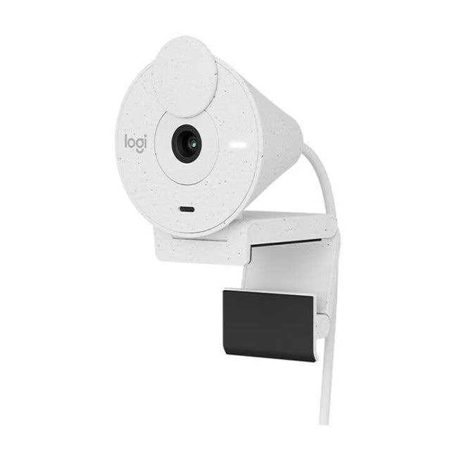 Logitech Brio 300 2MP 1080P Full HD IP Camera with Noise Reduction Microphone (White)-garmade.com