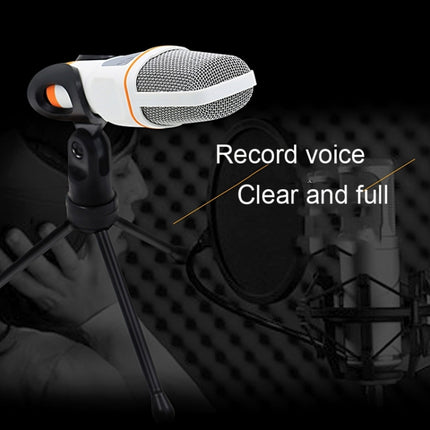 Yanmai SF666 Professional Condenser Sound Recording Microphone with Tripod Holder, Cable Length: 1.3m, Compatible with PC and Mac for Live Broadcast Show, KTV, etc.(Gold)-garmade.com