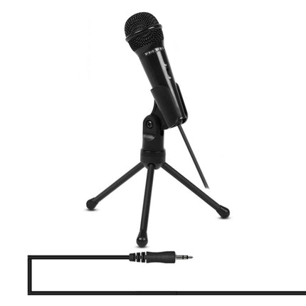 Yanmai SF-910 Professional Condenser Sound Recording Microphone with Tripod Holder, Cable Length: 2.0m, Compatible with PC and Mac for Live Broadcast Show, KTV, etc.(Black)-garmade.com