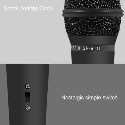 Yanmai SF-910 Professional Condenser Sound Recording Microphone with Tripod Holder, Cable Length: 2.0m, Compatible with PC and Mac for Live Broadcast Show, KTV, etc.(Black)-garmade.com