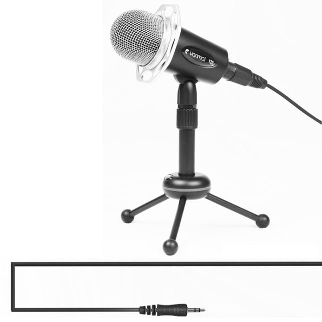 Yanmai Y20 Professional Game Condenser Microphone with Tripod Holder, Cable Length: 1.8m, Compatible with PC and Mac for Live Broadcast Show, KTV, etc.(Black)-garmade.com