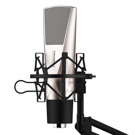Yanmai Q6 Professional Game Condenser Sound Recording Microphone, Compatible with PC and Mac for Live Broadcast Show, KTV, etc.(Black)-garmade.com