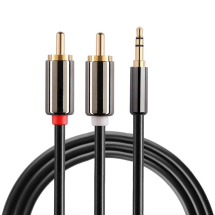 1.5m Gold Plated 3.5mm Jack to 2 x RCA Male Stereo Audio Cable-garmade.com