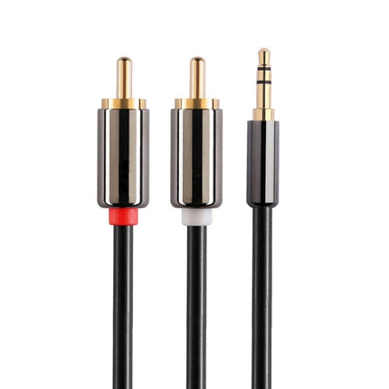 1.5m Gold Plated 3.5mm Jack to 2 x RCA Male Stereo Audio Cable-garmade.com
