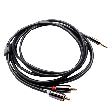 2m Gold Plated 3.5mm Jack to 2 x RCA Male Stereo Audio Cable-garmade.com