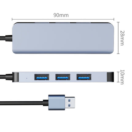 BYL-2013U3 12cm 4 in 1 USB to USB3.0x4 HUB Adapter-garmade.com