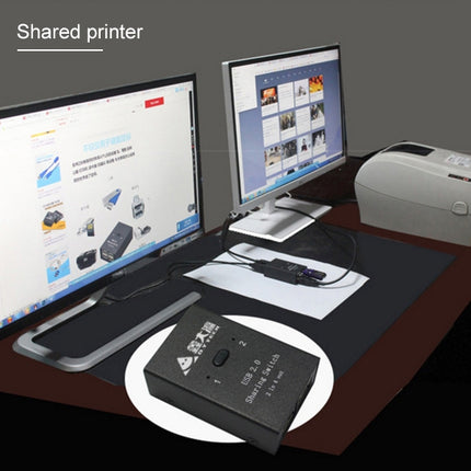 DY-B046 2 In 4 Out USB 2.0 Sharing Switch USB Flash Printer Adapter-garmade.com