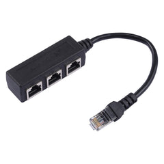 1 to 3 Socket LAN Ethernet Network RJ45 Plug Splitter Extender-garmade.com