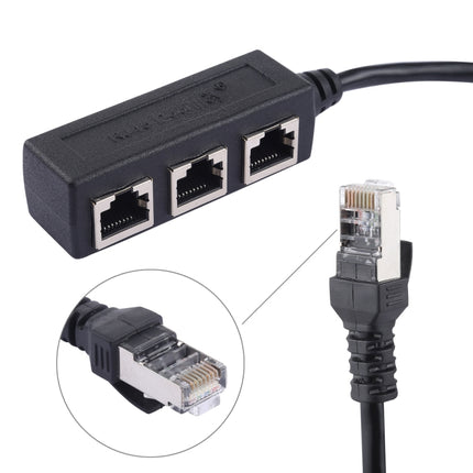 1 to 3 Socket LAN Ethernet Network RJ45 Plug Splitter Extender-garmade.com