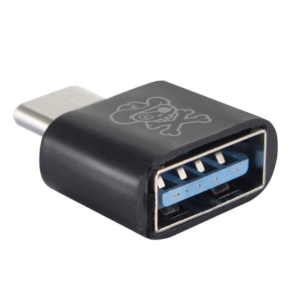 ENKAY Hat-Prince HC-8 Mini ABS USB 2.0 Female to USB-C / Type-C 3.1 Male Port Connector OTG Adapter(Black)-garmade.com