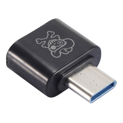 ENKAY Hat-Prince HC-8 Mini ABS USB 2.0 Female to USB-C / Type-C 3.1 Male Port Connector OTG Adapter(Black)-garmade.com