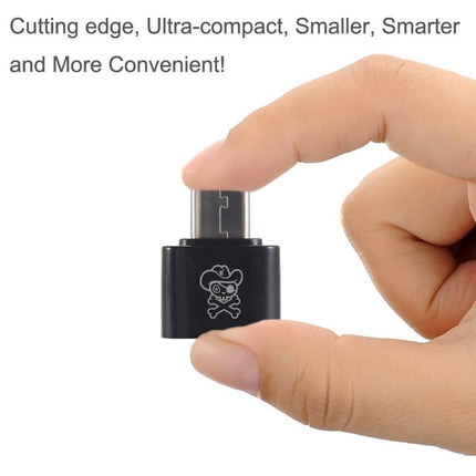 ENKAY Hat-Prince HC-8 Mini ABS USB 2.0 Female to USB-C / Type-C 3.1 Male Port Connector OTG Adapter(Black)-garmade.com