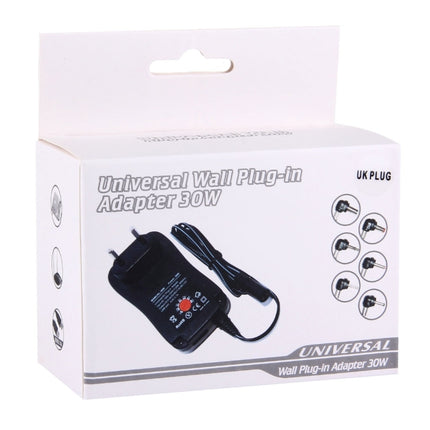 UK Plug Universal 30W Power Wall Plug-in Adapter with 5V 2.1A USB Port, Tips: 8 PCS, Cable Length: About 1.2m-garmade.com