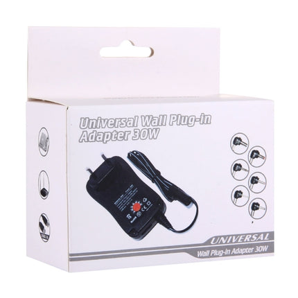 EU Plug Universal 30W Power Wall Plug-in Adapter with 5V 2.1A USB Port, Tips: 6 PCS, Cable Length: About 1.2m-garmade.com
