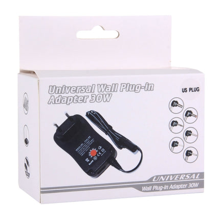 US Plug Universal 30W Power Wall Plug-in Adapter with 5V 2.1A USB Port, Tips: 6 PCS, Cable Length: About 1.2m-garmade.com