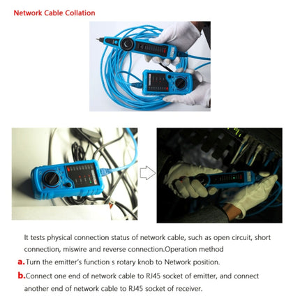 BSIDE FWT11 RJ11 / RJ45 Telephone Wire Tracker Ethernet LAN Network Cable Tester Detector Line Finder-garmade.com