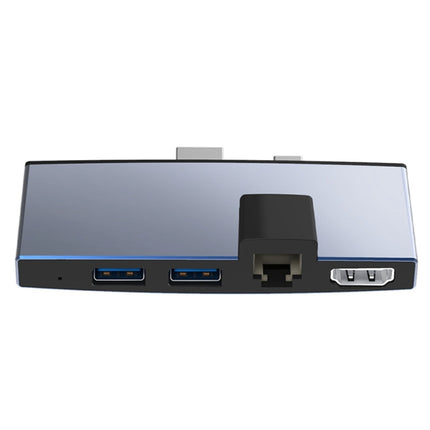 Rocketek SUR759 6 in 1 USB 3.0 / LAN / 4K HDMI / SD / TF HUB Adapter-garmade.com
