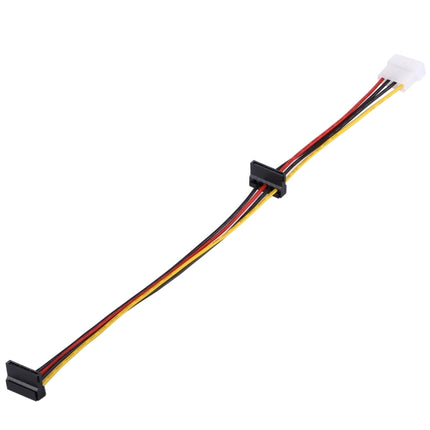 35cm 4 Pin Molex Female to 2 x SATA Female Power Supply Extension Cable-garmade.com