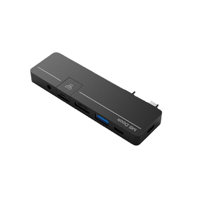 Rocketek SHX6 Multifunctional Dual Type-C Ports Expansion Dock HUB Adapter with LAN-garmade.com