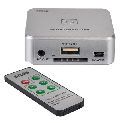 EZCAP241 Audio Capture Recorder Adapter Card, 3.5mm RCA R/L Analog Audio to MP3 Music Digitizer Converter(Silver)-garmade.com