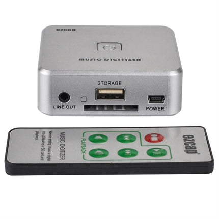 EZCAP241 Audio Capture Recorder Adapter Card, 3.5mm RCA R/L Analog Audio to MP3 Music Digitizer Converter(Silver)-garmade.com