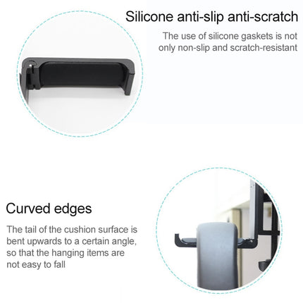 Paste Screw Type Metal Foldable Headset Stand Display Hanger(Black)-garmade.com